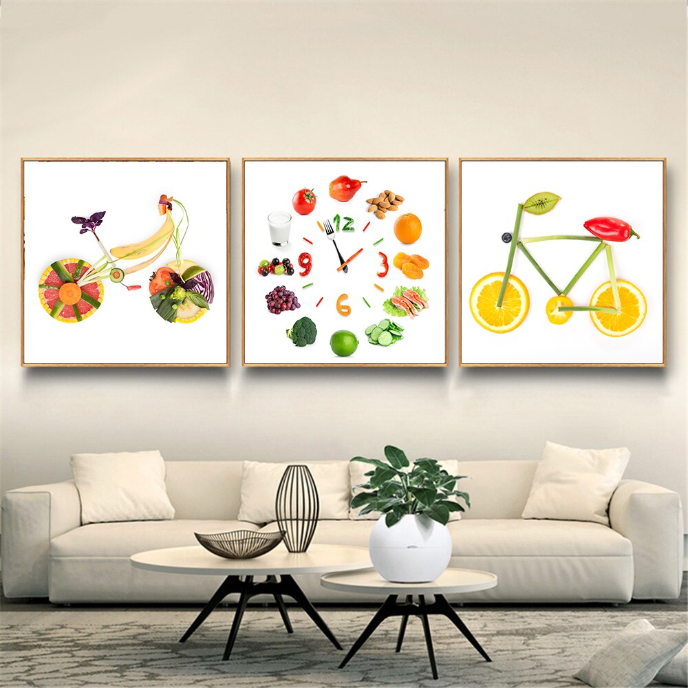 Постеры с изображением фруктов и цветов