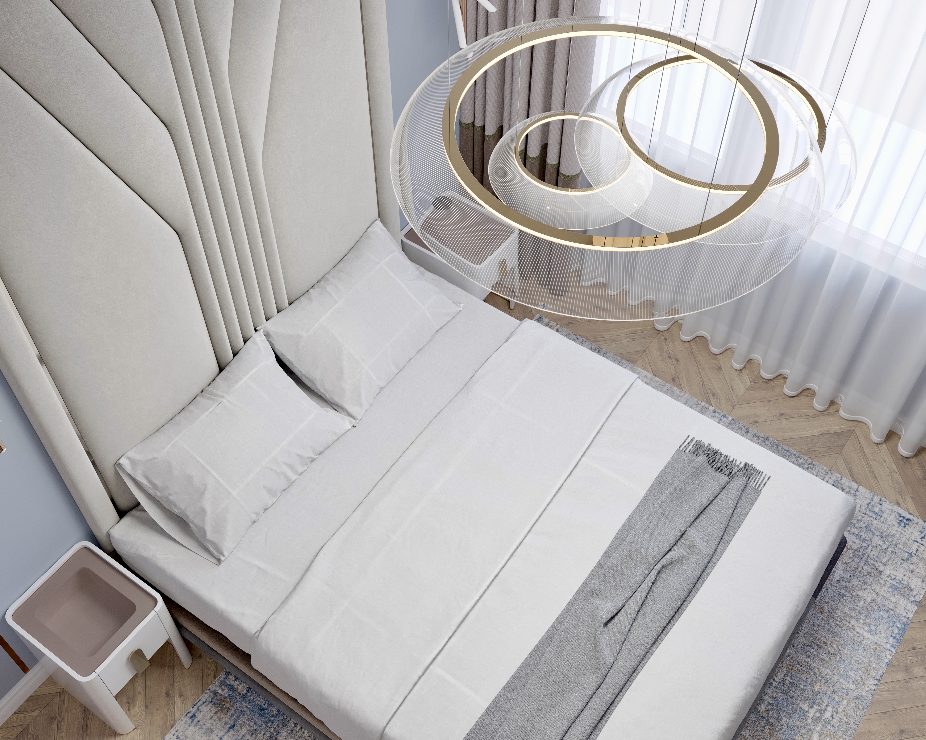 Дизайн-проект спальни для женщины г. Москва ЖК «Испанские кварталы»